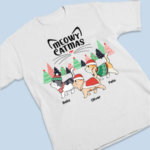 Joyeux Noël à tous ! T-shirt, sweat à capuche et sweat-shirt unisexe personnalisé avec chat ! Cadeau de Noël pour les propriétaires et les amoureux des animaux.