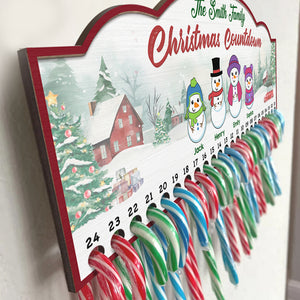 Gardez votre calme, Noël approche ! – Panneau de compte à rebours de Noël personnalisé en bois, calendrier de l'Avent – Cadeau de Noël pour les membres de la famille