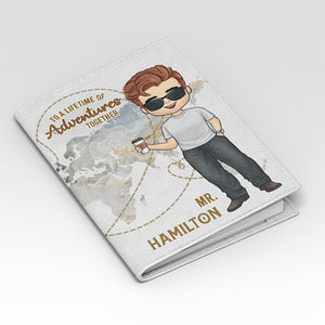 Tout ce que nous voulons dans la vie, c'est voyager - Étui de passeport personnalisé pour voyage, cadeau pour couples, mari et femme, amoureux du voyage