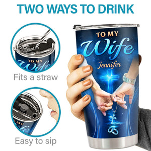 You Are My Destiny There's No Way Back - Couple Personalized Custom Tumbler - Gift For Husband Wife, Anniversary