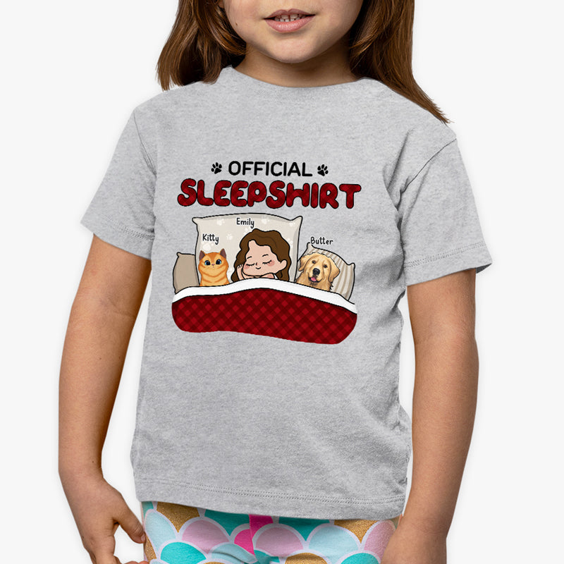 T-shirt officiel « Mon adorable pyjama » - T-shirt personnalisé pour enfant - Cadeau pour enfants, propriétaires d'animaux et amoureux des animaux