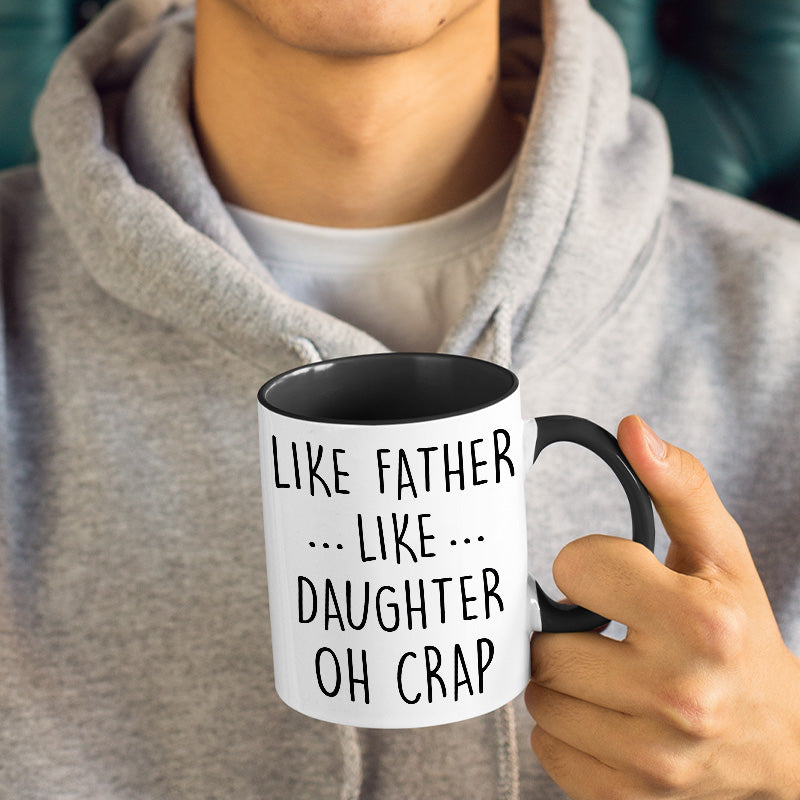 Telle mère, telle fille - Tasse personnalisée avec accents pour la famille - Cadeau pour la fête des pères, la fête des mères et un anniversaire pour papa ou maman