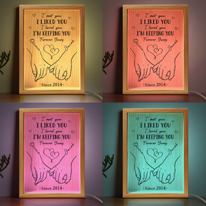 Je te garde à jamais à toi - Cadre photo personnalisé pour couple - Cadeau pour mari et femme, anniversaire