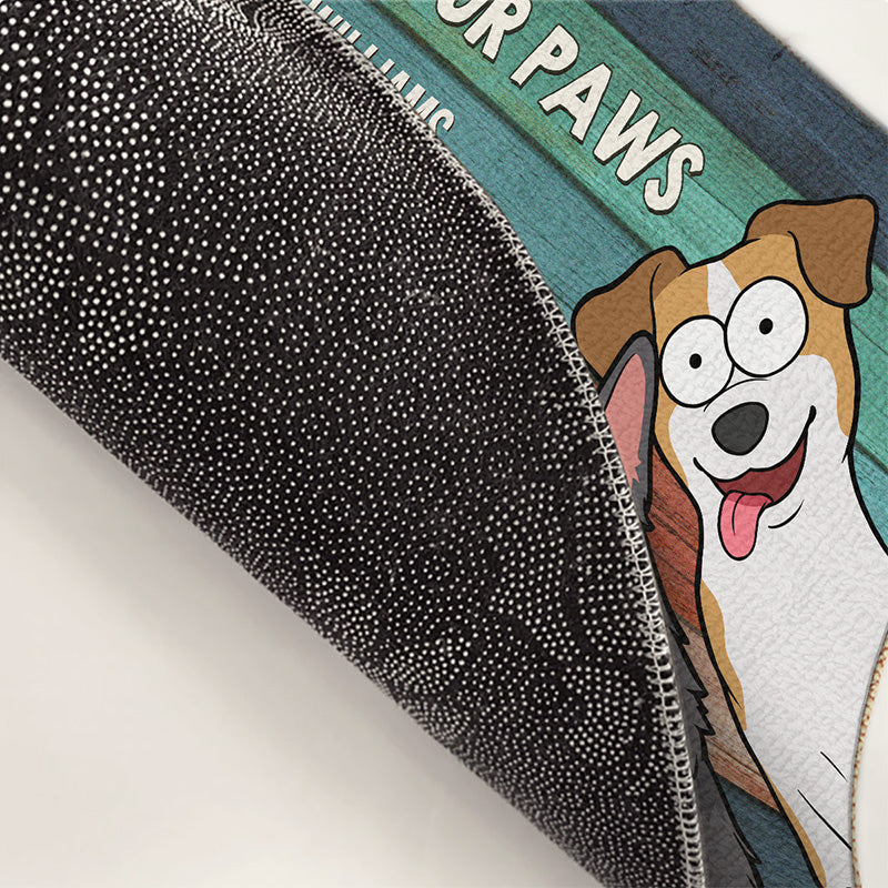 Essuyez vos pattes - Tapis décoratif personnalisé pour chien - Cadeau pour propriétaires et amoureux des animaux