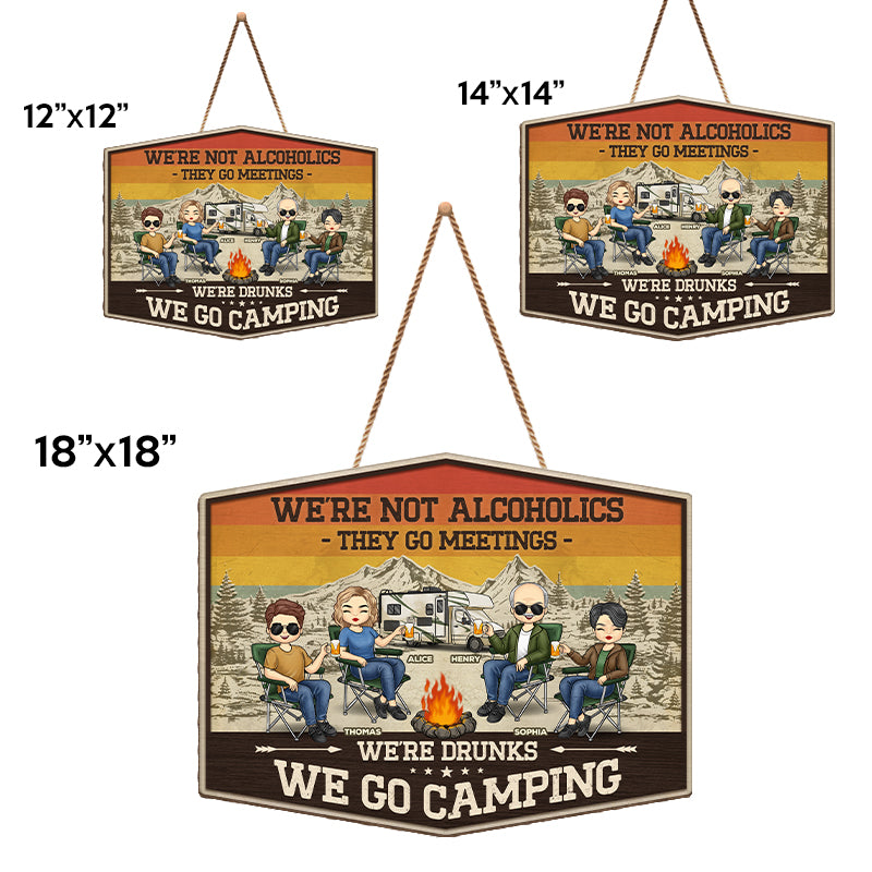 Voici les nuits entre amis - Panneau en bois personnalisé pour décoration d'intérieur - Cadeau de pendaison de crémaillère pour les meilleurs amis, les meilleures amies, les sœurs et les amateurs de camping