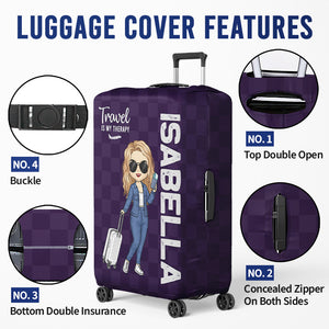 Just A Girl Who Loves Traveling - Travel Personalized Custom Luggage Cover - Holiday Vacation Gift, Gift For Adventure Travel Lovers