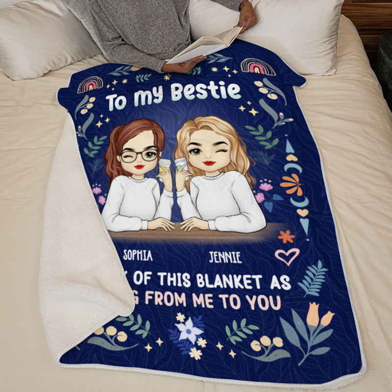 Nous sommes les meilleurs amis - Couverture personnalisée Bestie - Cadeau de Noël pour meilleures amies, BFF, sœurs