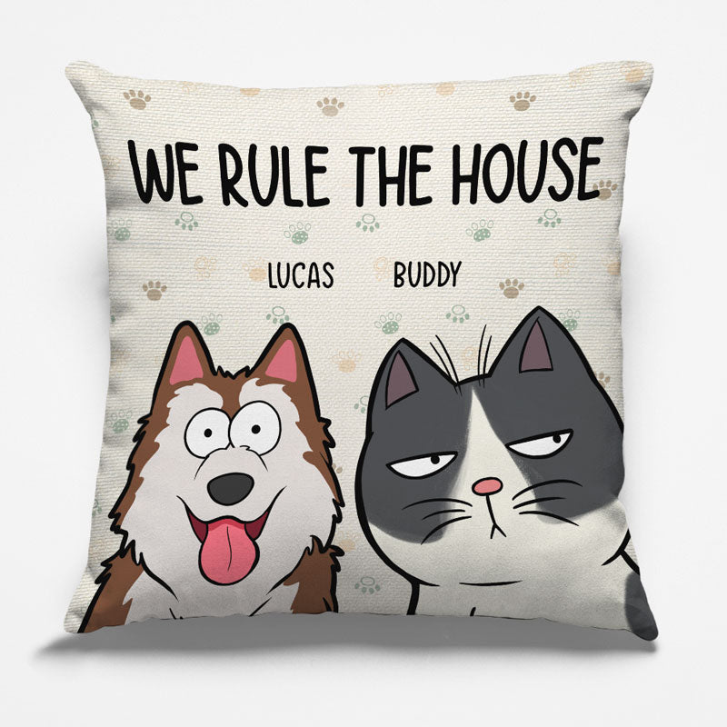 Nous sommes le problème - Coussin personnalisé pour chat - Cadeau pour les propriétaires d'animaux et les amoureux des animaux