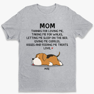 Maman, merci de m'aimer - T-shirt unisexe personnalisé pour chien, sweat à capuche, sweat-shirt - Fête des Mères, cadeau pour les propriétaires d'animaux et les amoureux des animaux