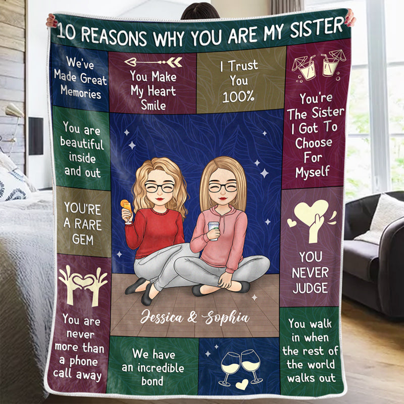 Tu es belle à l'intérieur comme à l'extérieur - Couverture personnalisée Bestie - Cadeau de Noël pour meilleures amies, BFF, sœurs