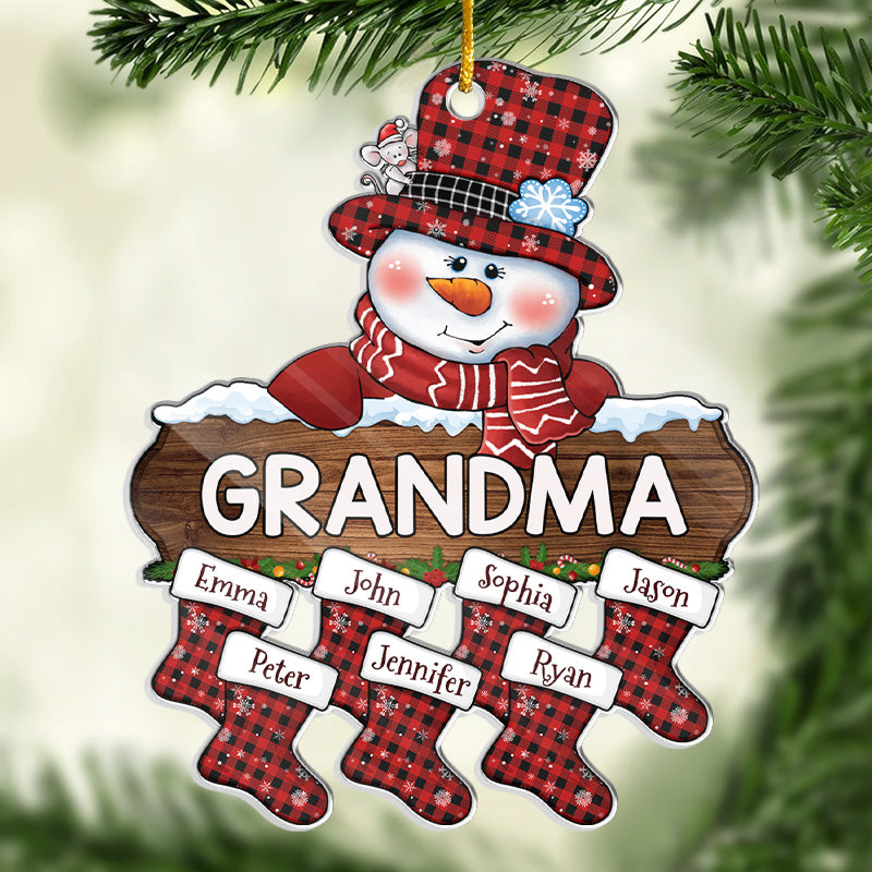 La plus belle période de l'année - Décoration personnalisée pour la famille - Forme personnalisée en acrylique - Cadeau de Noël pour grand-mère