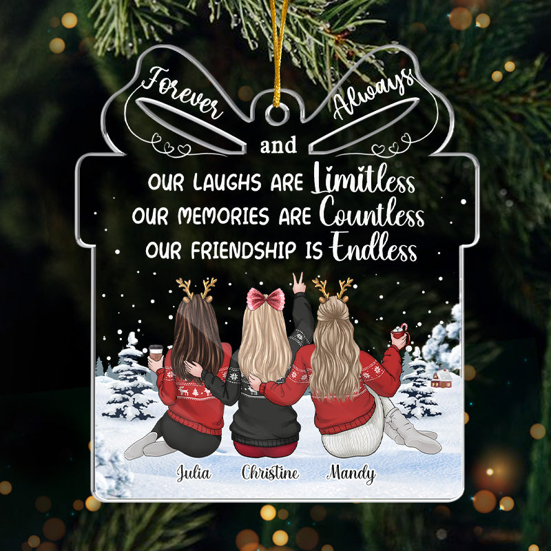 Bons amis et grandes aventures - Décoration personnalisée pour meilleure amie - Coffret cadeau en acrylique - Cadeau de Noël pour meilleures amies, meilleures amies et sœurs