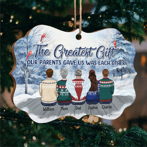 La plus grande bénédiction - Ornement personnalisé pour la famille - Bois en forme de Benelux - Cadeau de Noël pour les membres de la famille