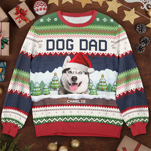 Sweat-shirt personnalisé avec photo pour joyeux anniversaire - Pull en laine unisexe - Cadeau de Noël pour les propriétaires d'animaux, les amoureux des animaux et les membres de la famille