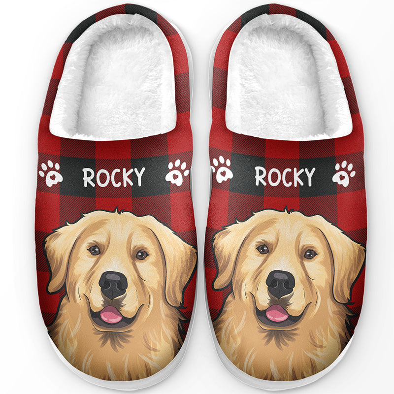 L'amour marche à quatre pattes - Chaussons moelleux personnalisés pour chiens et chats - Cadeau pour propriétaires et amoureux des animaux