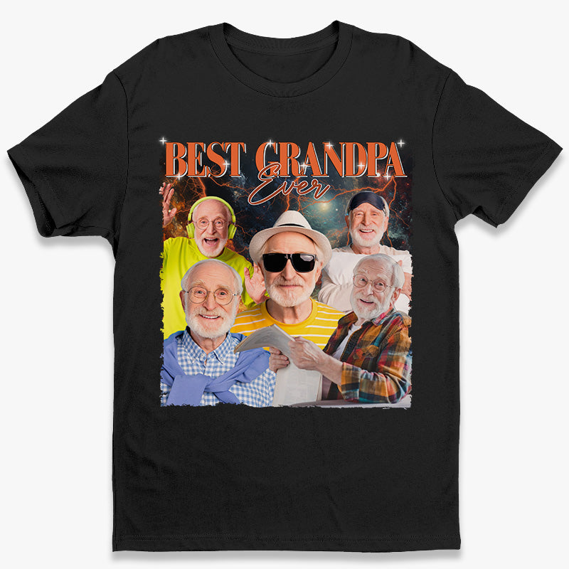 T-shirt, sweat à capuche et sweat-shirt unisexe personnalisé avec photo « Meilleur grand-père de tous les temps » - Cadeau pour grand-père