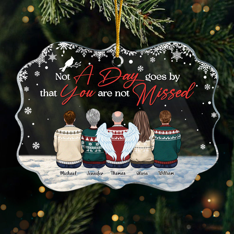 Tu nous manques à jamais - Ornement commémoratif personnalisé - Forme Benelux en acrylique - Cadeau de Noël, cadeau de condoléances pour les membres de la famille
