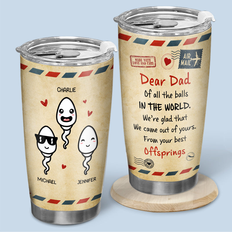Heureux d'être vos meilleurs enfants - Gobelet personnalisé pour la famille - Cadeau de fête des pères, d'anniversaire pour papa