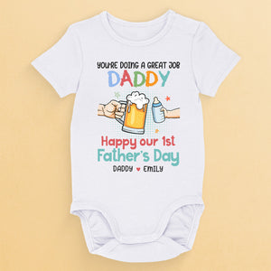 Tu fais du bon travail papa - Body bébé personnalisé en famille - Fête des pères, cadeau de baby shower, cadeau pour premier papa