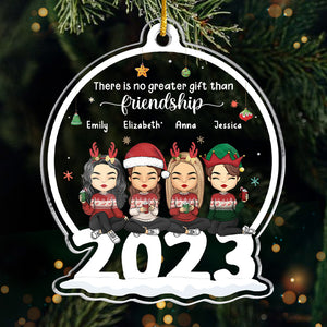 Il n'y a pas de plus beau cadeau - Décoration personnalisée pour la famille - Boule à neige en acrylique - Cadeau de Noël pour les membres de la famille, les meilleurs amis, les meilleures amies, les sœurs