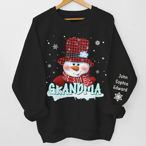 Fière d'être grand-mère - Sweat-shirt unisexe personnalisé avec motif sur la manche - Cadeau de Noël pour grand-mère