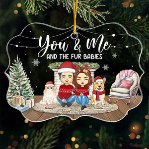 Toi, moi et nos bébés à fourrure - Décoration personnalisée pour chien et chat - En acrylique en forme de Benelux - Cadeau de Noël pour les propriétaires et les amoureux des animaux