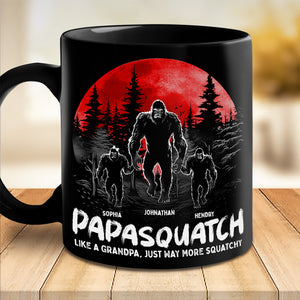 Comme un papa, mais plus accroupi - Tasse noire personnalisée pour la famille - Cadeau pour papa, grand-père