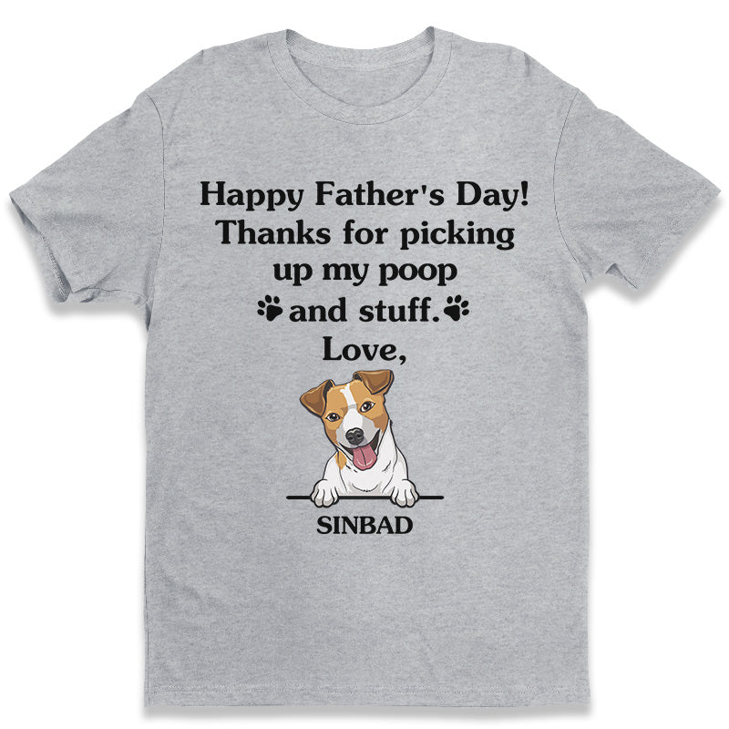 Merci d'avoir ramassé mes crottes - T-shirt unisexe personnalisé pour chien, sweat à capuche, sweat-shirt - Fête des pères, cadeau pour les propriétaires d'animaux et les amoureux des animaux
