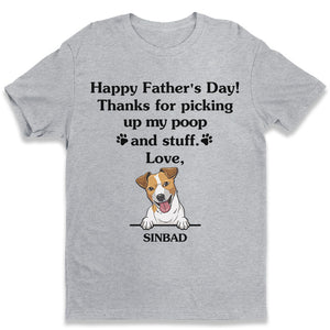 Merci d'avoir ramassé mes crottes - T-shirt unisexe personnalisé pour chien, sweat à capuche, sweat-shirt - Fête des pères, cadeau pour les propriétaires d'animaux et les amoureux des animaux
