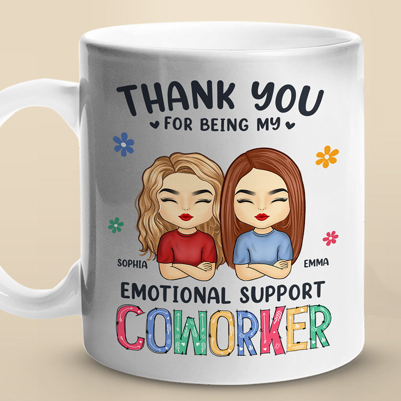 Tu es la raison pour laquelle je ne frappe pas les gens au travail - Tasse personnalisée pour collègue - Cadeau pour collègues, amis de travail, collègues