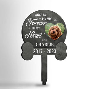 Custom Photo Your Pawprints Stay In My Heart - Memorial Personalized Custom Acrylic Garden Stake - Sympathy Gift For Pet Owners, Pet Lovers