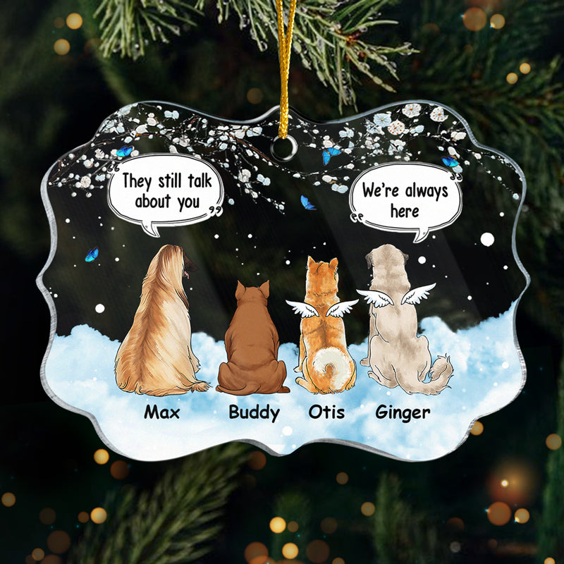 Je serai toujours à tes côtés - Ornement commémoratif personnalisé - En acrylique en forme de Benelux - Cadeau de Noël, cadeau de condoléances pour les propriétaires d'animaux et les amoureux des animaux