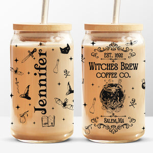 Tasse à café glacée personnalisée pour sorcières - Cadeau d'Halloween pour sorcières, pour vous-même