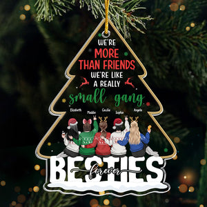 Nous sommes plus que des amis - Ornement personnalisé Bestie - En forme de sapin de Noël en acrylique - Cadeau de Noël pour meilleures amies, BFF, sœurs
