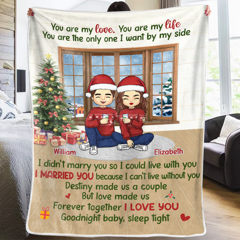 Tu es ma vie - Couverture personnalisée pour couple - Cadeau de Noël pour mari et femme, anniversaire