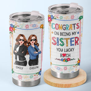 Félicitations à mon amie - Gobelet personnalisé Bestie - Cadeau pour meilleures amies, meilleures amies, sœurs