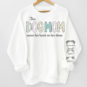 Ce sweat-shirt unisexe personnalisé Furmama pour chien avec motif sur la manche - Cadeau de Noël pour les propriétaires et les amoureux des animaux