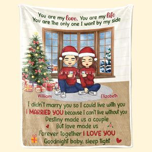Tu es ma vie - Couverture personnalisée pour couple - Cadeau de Noël pour mari et femme, anniversaire