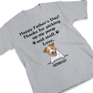 Merci d'avoir ramassé mes crottes - T-shirt unisexe personnalisé pour chien, sweat à capuche, sweat-shirt - Fête des pères, cadeau pour les propriétaires d'animaux et les amoureux des animaux