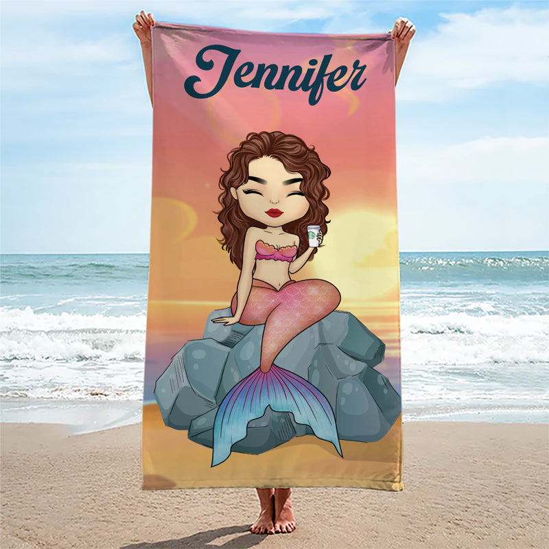 Serviette de plage personnalisée « Bonnes vacances et soleil » – Cadeau idéal pour les meilleures amies, les meilleures amies et les sœurs !