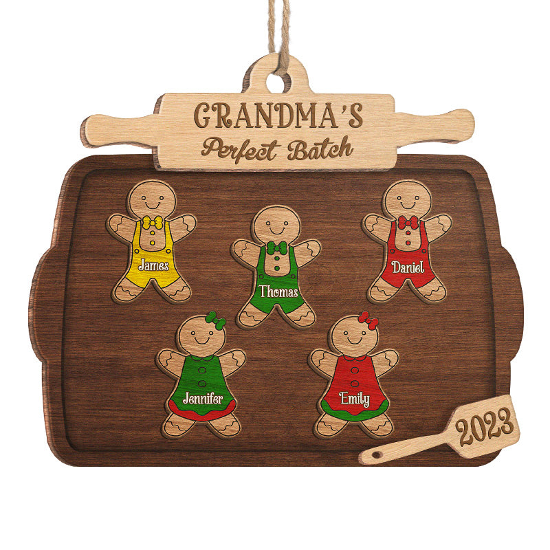 Cookie Crew - Décoration familiale personnalisée - Bois en forme personnalisée - Cadeau de Noël pour les membres de la famille