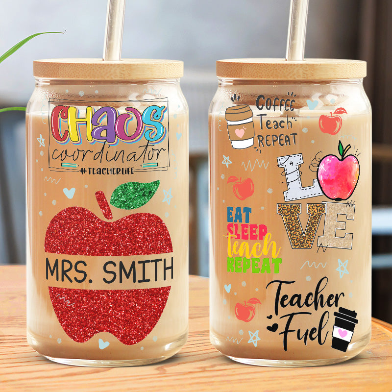Tasse à café glacée personnalisée pour enseignant, cadeau pour la rentrée scolaire