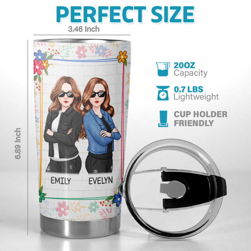 Félicitations à mon amie - Gobelet personnalisé Bestie - Cadeau pour meilleures amies, meilleures amies, sœurs