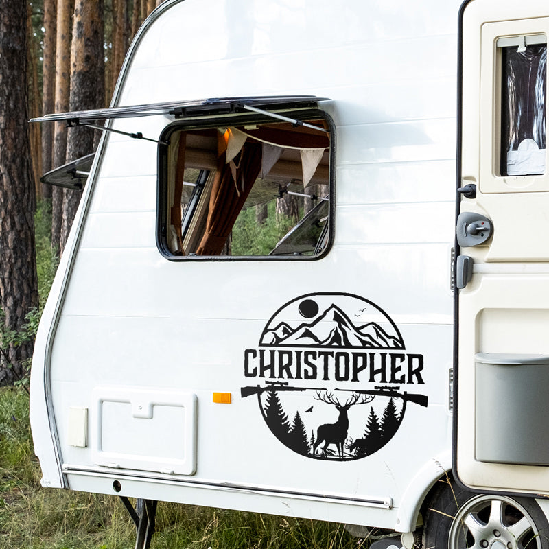 La nature sauvage est le lieu où la magie opère - Autocollant personnalisé pour camping-car - Cadeau pour les amateurs de camping