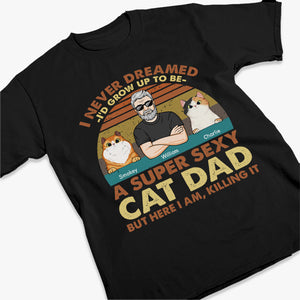 Un papa chat super sexy - T-shirt unisexe personnalisé, sweat à capuche, sweat-shirt - Cadeau pour propriétaires et amoureux des animaux