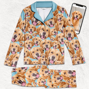Pyjama personnalisé avec photo « Love Bark » pour chien et chat - Cadeau pour les propriétaires et les amoureux des animaux