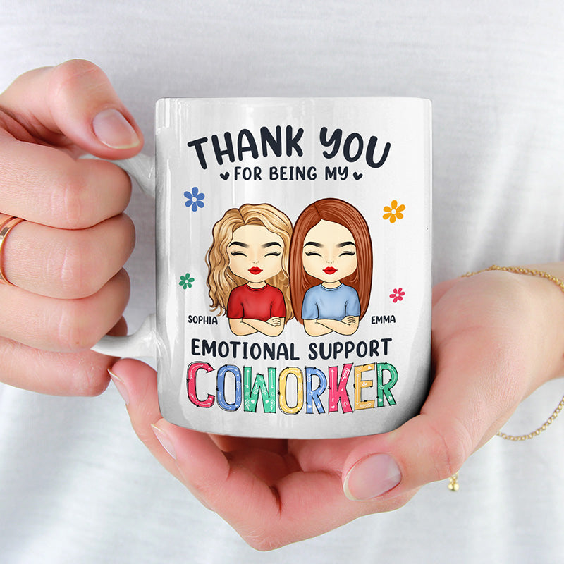 Tu es la raison pour laquelle je ne frappe pas les gens au travail - Tasse personnalisée pour collègue - Cadeau pour collègues, amis de travail, collègues