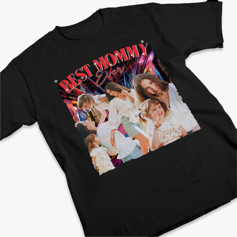 T-shirt, sweat à capuche et sweat-shirt unisexe personnalisé avec photo « Meilleure maman du monde » – Cadeau pour maman