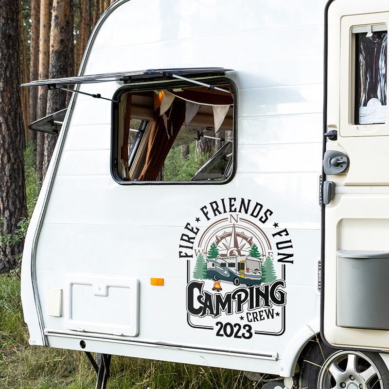 Notre équipe de camping - Autocollant personnalisé pour camping-car - Cadeau pour les amateurs de camping