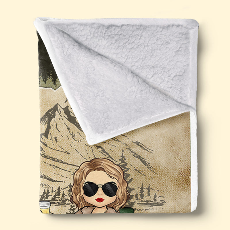 Couverture personnalisée pour feu de camp et café - Cadeau idéal pour les amoureux du camping, les propriétaires d'animaux et les amoureux des animaux